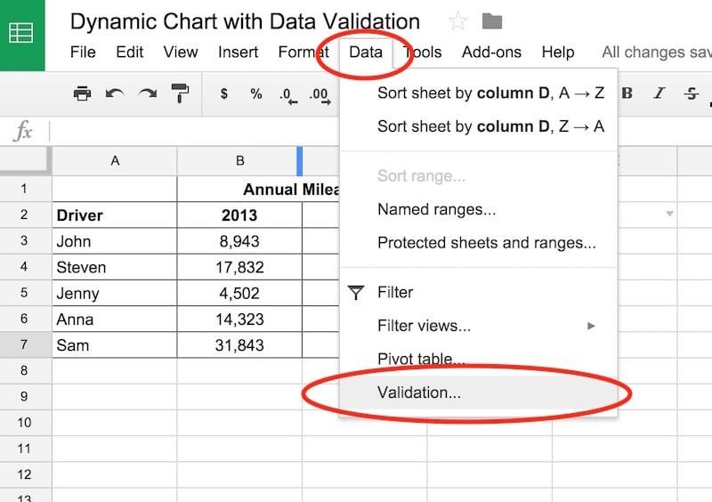 Hướng dẫn cách tạo biểu đồ động trong Google Sheets